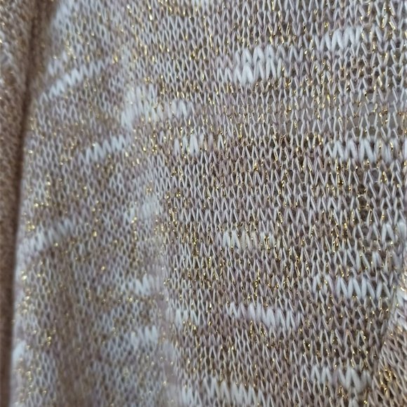 MAURICES Size L NWT lightweight sweater jacket gold threads - Picture 2 of 4
